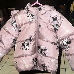H&M Pink Minnie Mouse Puffer Jacket